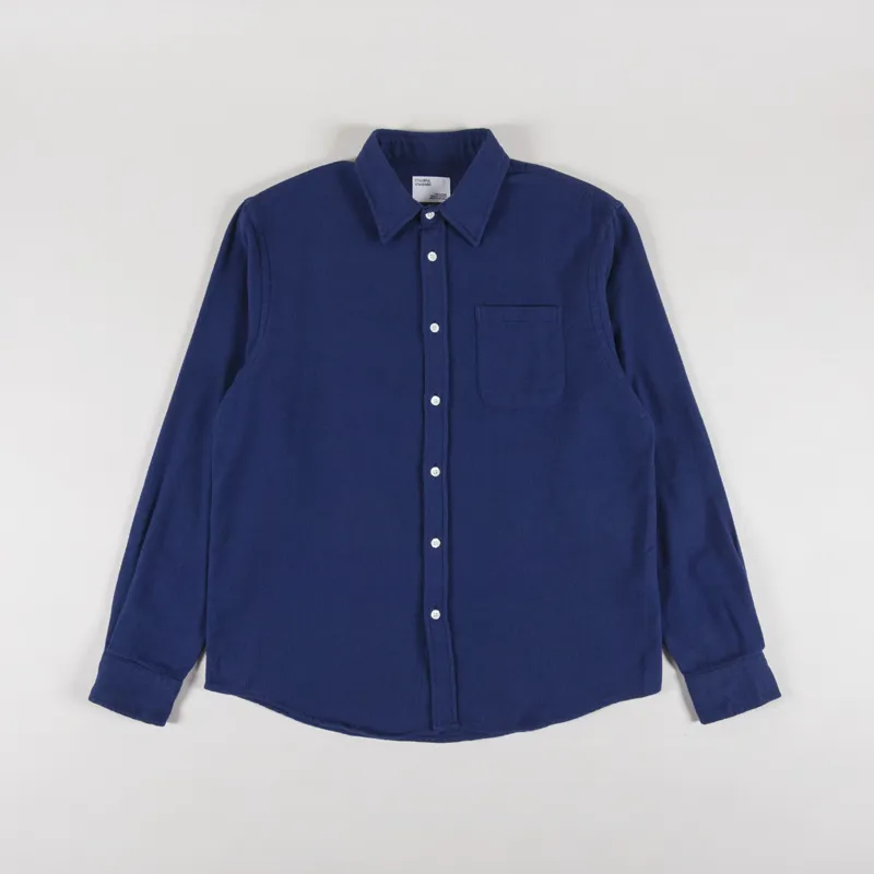 Colorful Standard Organic Flannel Shirt Marine Blue