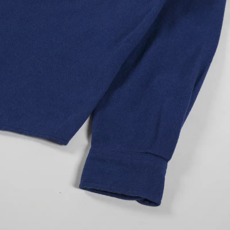 Colorful Standard Organic Flannel Shirt Marine Blue-7