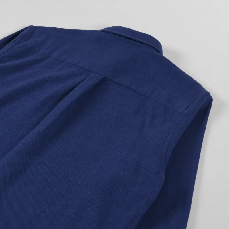 Colorful Standard Organic Flannel Shirt Marine Blue-3