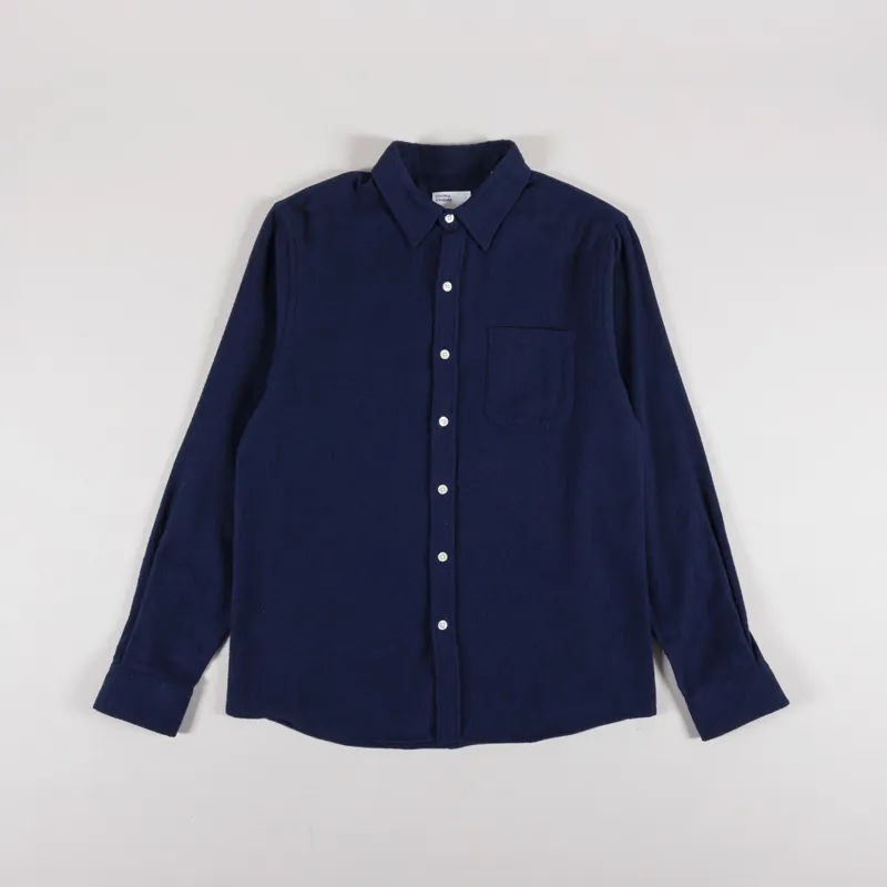 Colorful Standard Organic Flannel Shirt Navy Blue