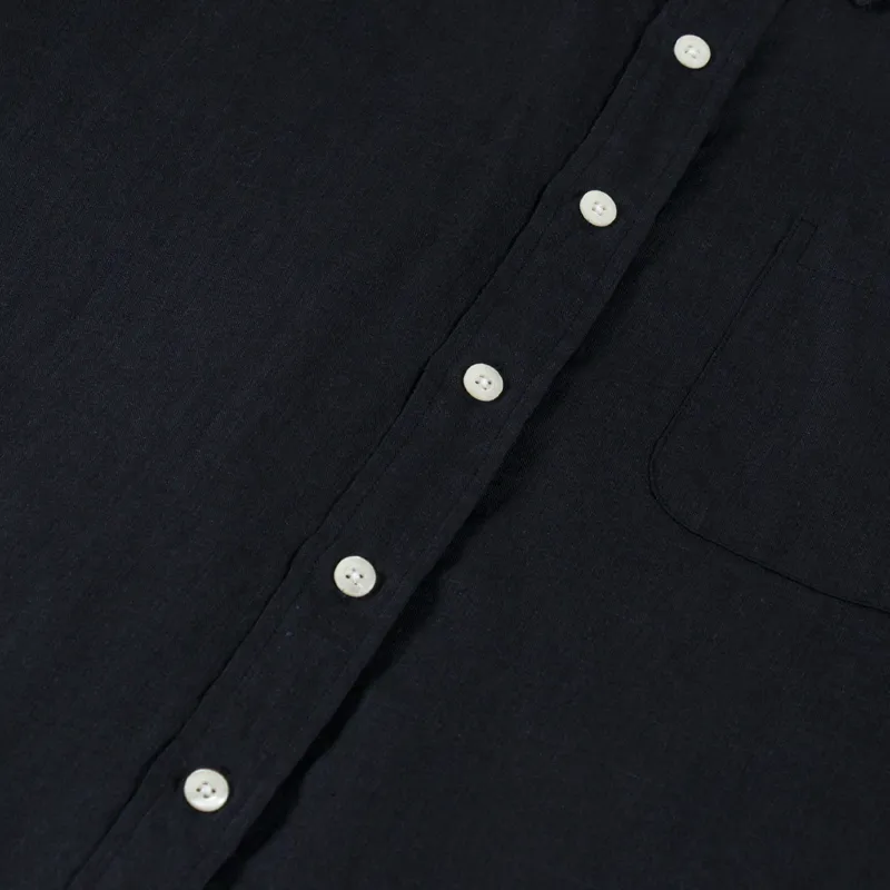 Colorful Standard Linen Short Sleeve Shirt Deep Black-6