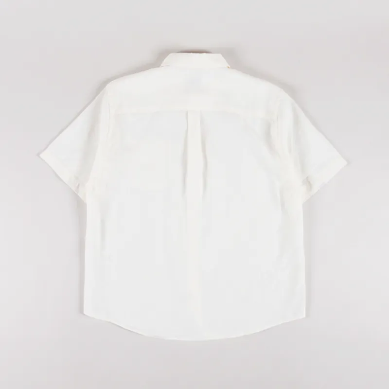 Colorful Standard Linen Short Sleeve Shirt Ivory White-1