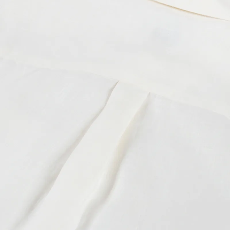 Colorful Standard Linen Short Sleeve Shirt Ivory White-5