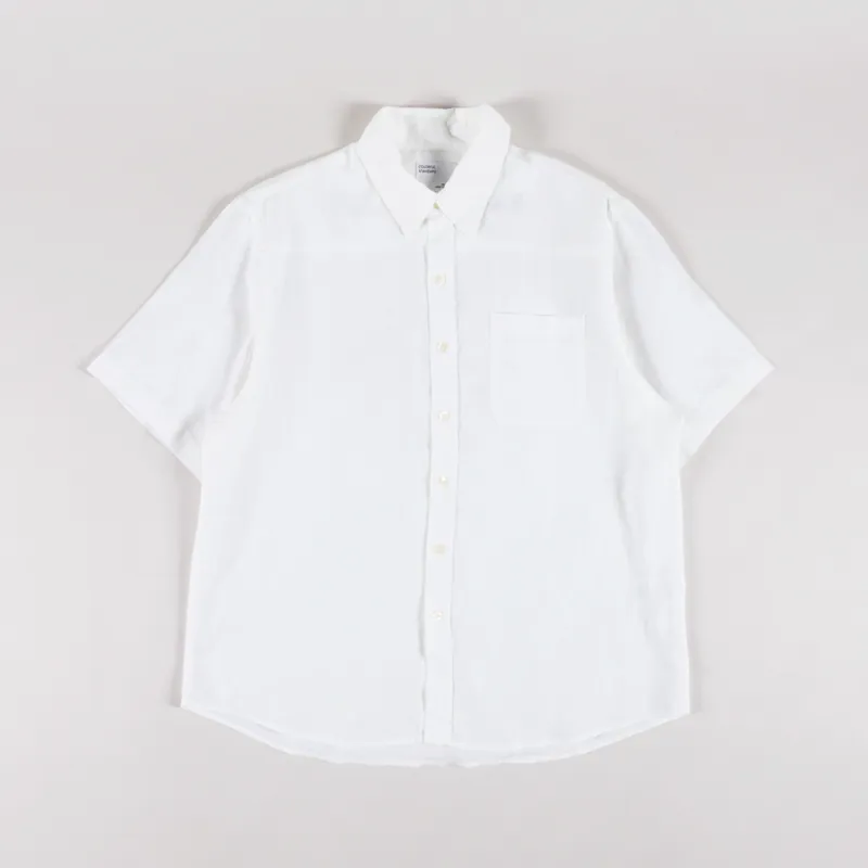 Colorful Standard Linen Short Sleeve Shirt Optical White
