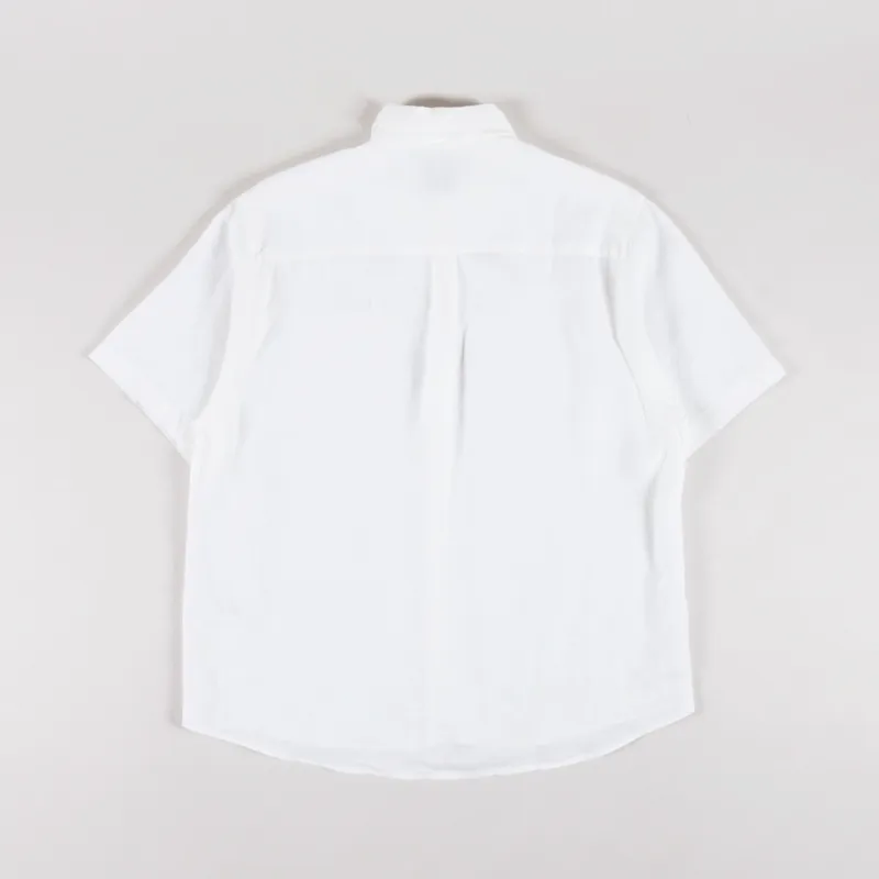 Colorful Standard Linen Short Sleeve Shirt Optical White-1