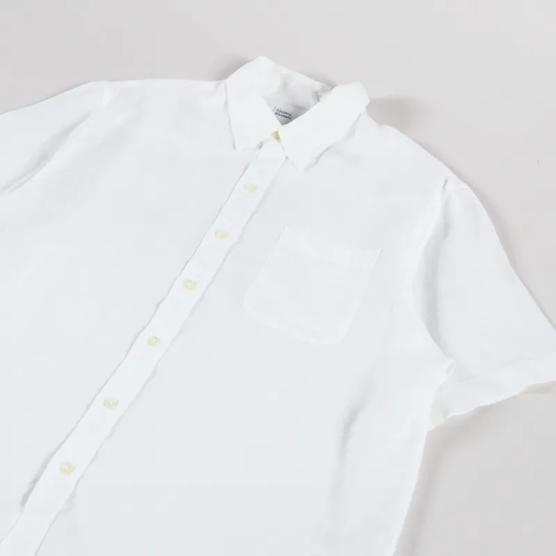 Colorful Standard Linen Short Sleeve Shirt Optical White-2