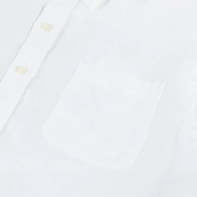 Colorful Standard Linen Short Sleeve Shirt Optical White-6