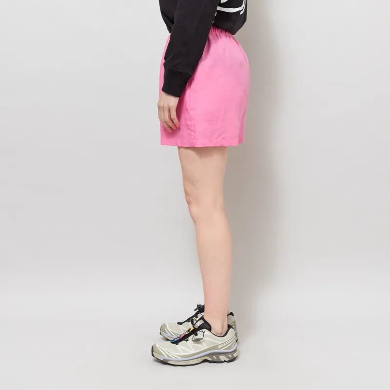 Colorful Standard Womens Linen Shorts Bubblegum Pink-2