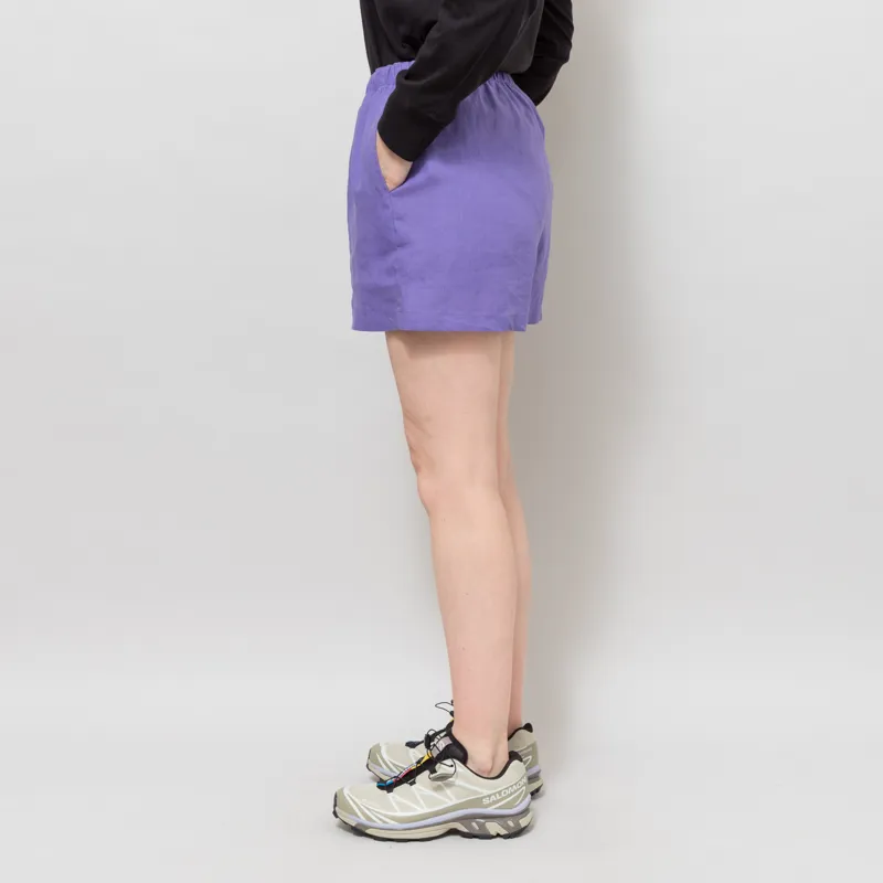 Colorful Standard Womens Linen Shorts Ultra Violet-2