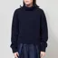 Colorful Standard Womens Merino Wool Turtleneck Navy