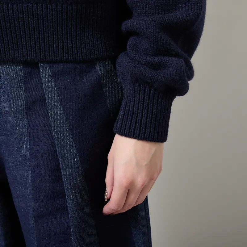 Colorful Standard Womens Merino Wool Turtleneck Navy-5