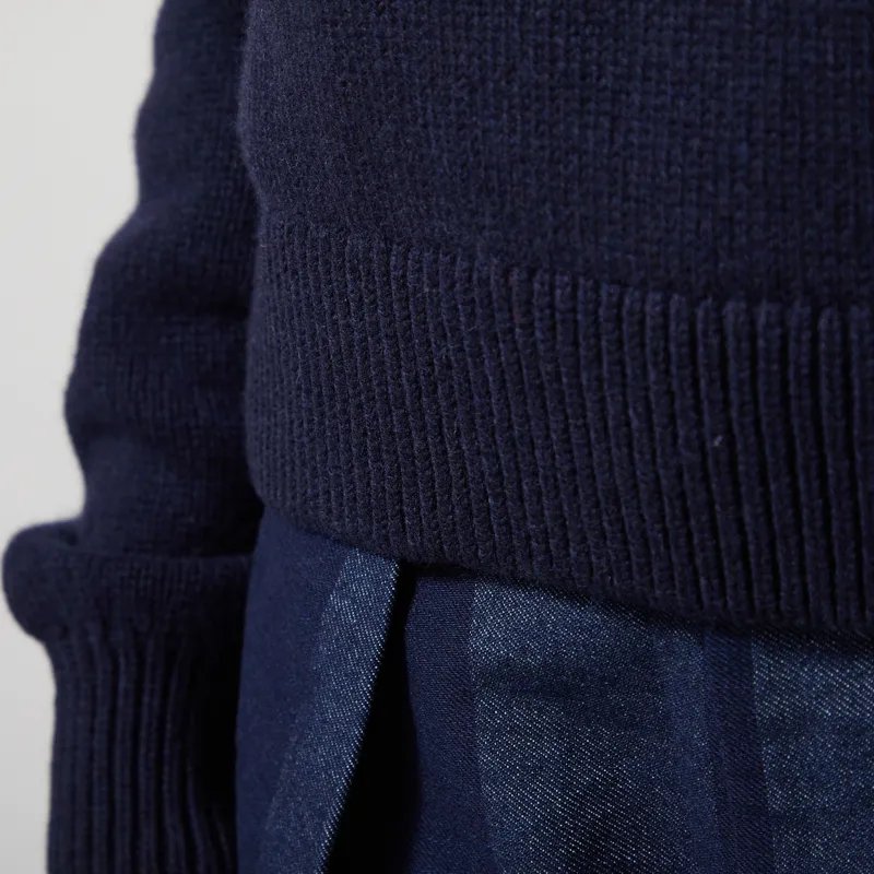 Colorful Standard Womens Merino Wool Turtleneck Navy-6