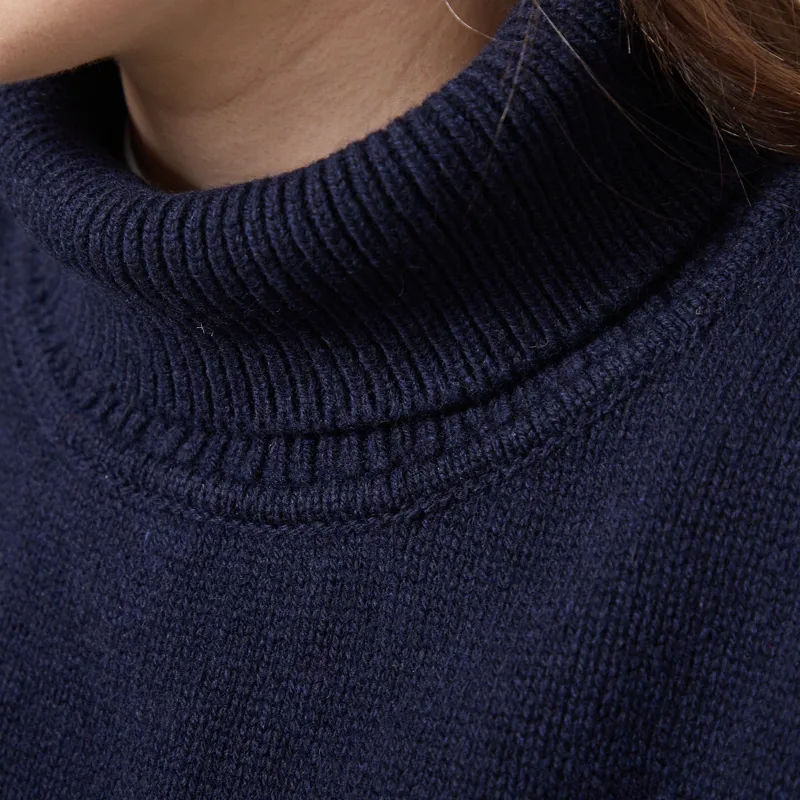 Colorful Standard Womens Merino Wool Turtleneck Navy-7