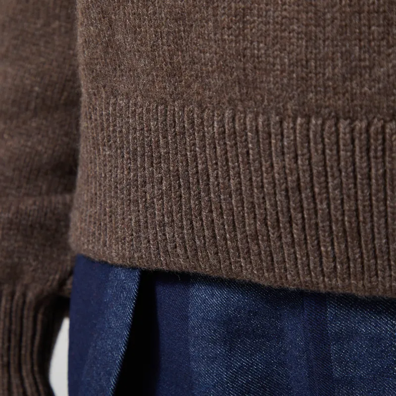 Colorful Standard Womens Merino Wool Turtleneck Coffee Brown-6