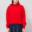Colorful Standard Womens Merino Wool Turtleneck Red Tangerine