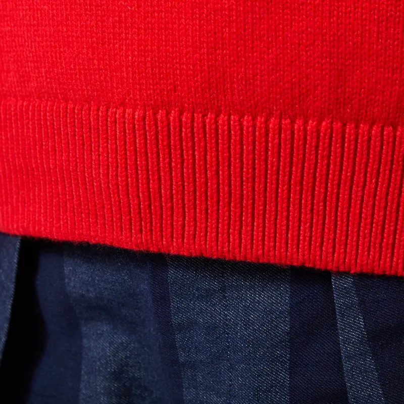 Colorful Standard Womens Merino Wool Turtleneck Red Tangerine-6