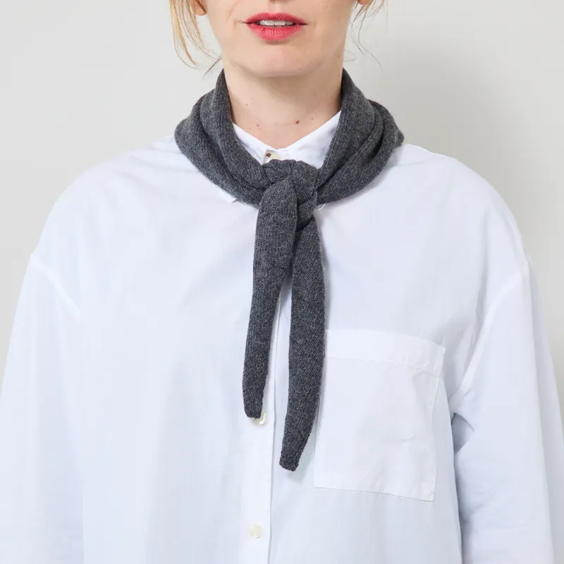 Colorful Standard Womens Merino Wool Triangle Scarf Lava Grey