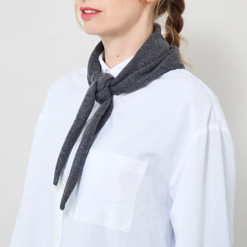 Colorful Standard Womens Merino Wool Triangle Scarf Lava Grey-1
