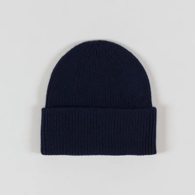 Colorful Standard Merino Wool Beanie Navy-1