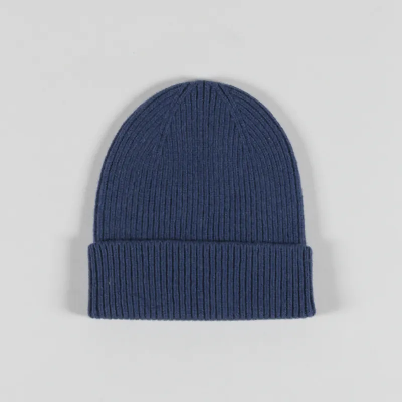 Colorful Standard Merino Wool Beanie Petrol Blue-1
