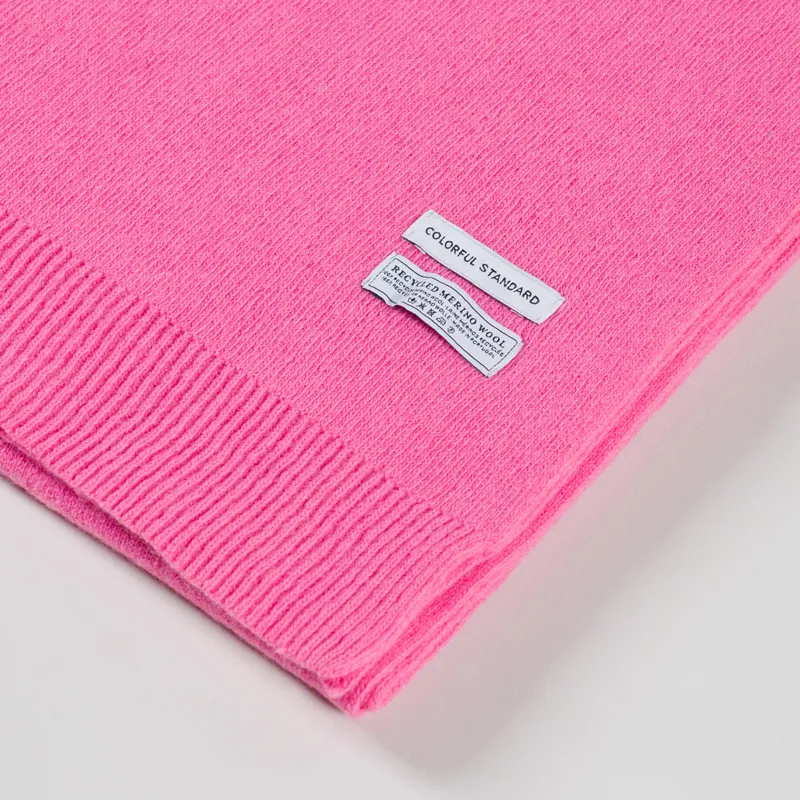 Colorful Standard Womens Merino Wool Scarf Bubblegum Pink-3
