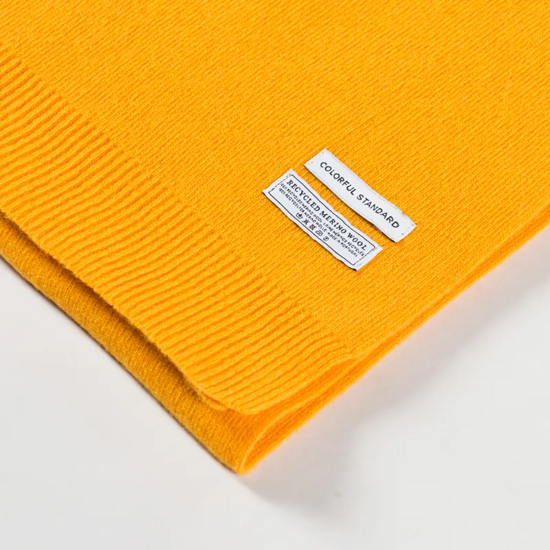 Colorful Standard Womens Merino Wool Scarf Burned Yellow-3