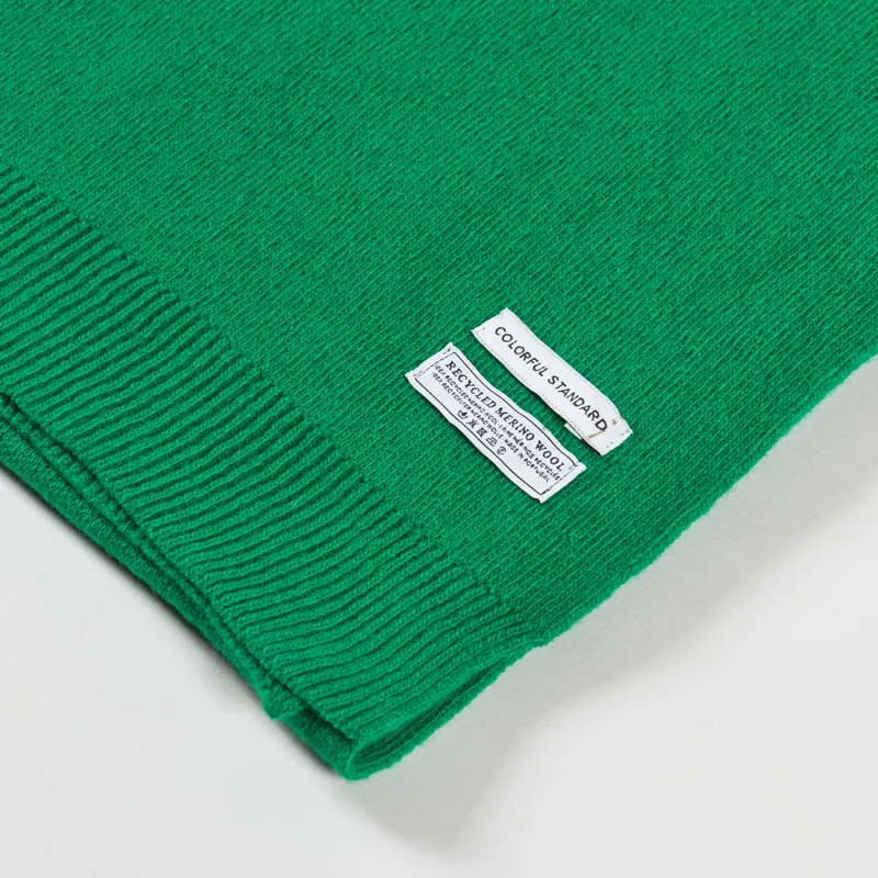 Colorful Standard Womens Merino Wool Scarf Kelly Green-3