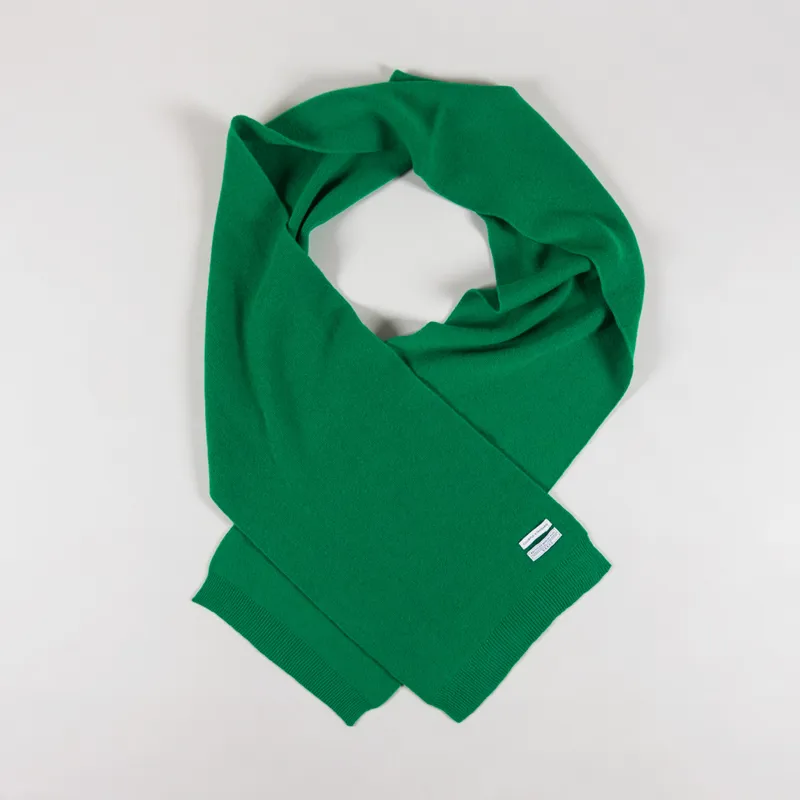 Colorful Standard Womens Merino Wool Scarf Kelly Green-1
