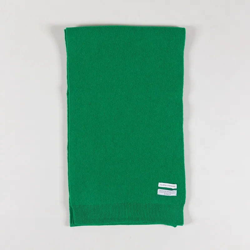 Colorful Standard Womens Merino Wool Scarf Kelly Green-2
