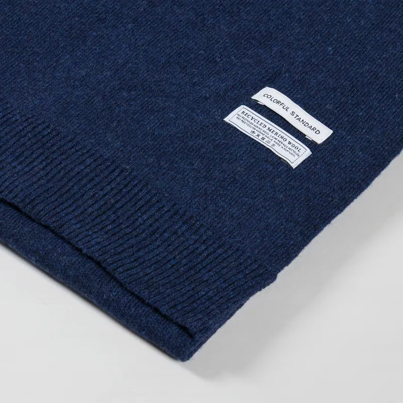 Colorful Standard Womens Merino Wool Scarf Marine Blue-3