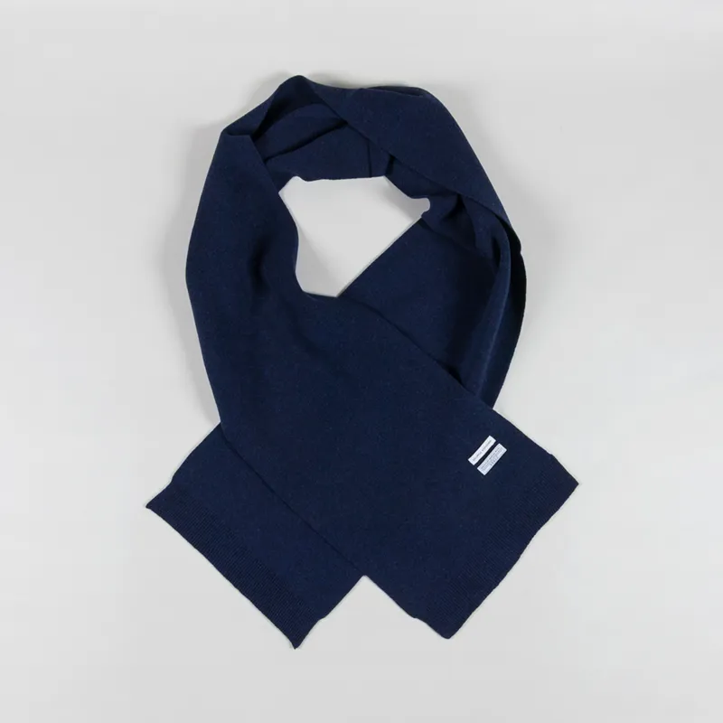 Colorful Standard Womens Merino Wool Scarf Marine Blue-1