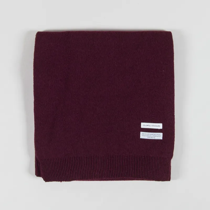 Colorful Standard Womens Merino Wool Scarf Oxblood Red-2