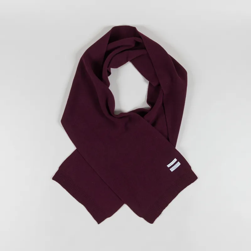 Colorful Standard Womens Merino Wool Scarf Oxblood Red-1