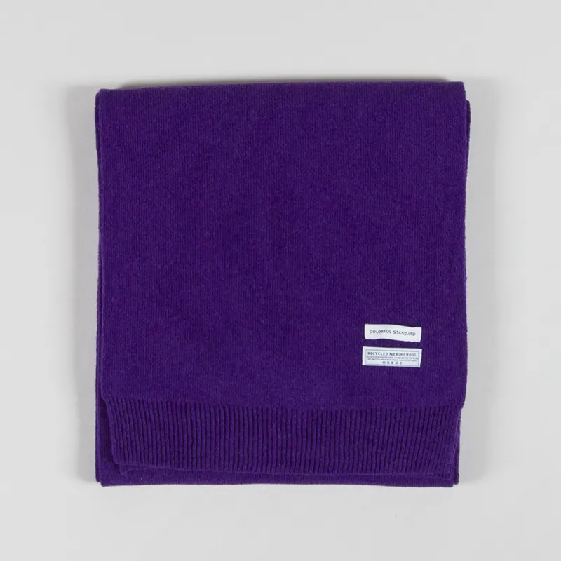 Colorful Standard Womens Merino Wool Scarf Ultra Violet-2