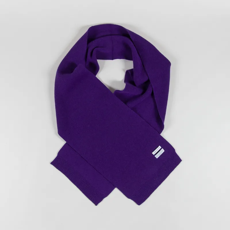 Colorful Standard Womens Merino Wool Scarf Ultra Violet-1