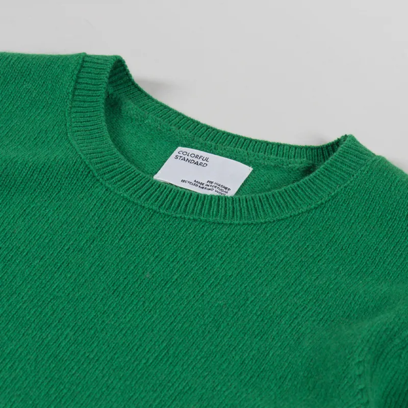 Colorful Standard Womens Classic Merino Wool Crew Kelly Green-4
