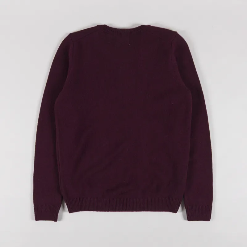 Colorful Standard Womens Classic Merino Wool Crew Oxblood Red-1