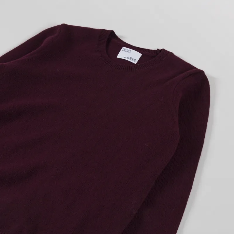 Colorful Standard Womens Classic Merino Wool Crew Oxblood Red-2