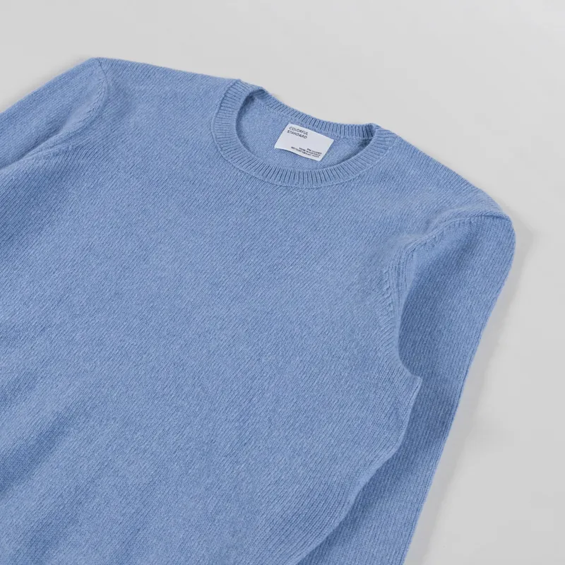 Colorful Standard Womens Classic Merino Wool Crew Seaside Blue-2