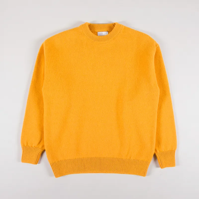 Colorful Standard Womens Oversized Merino Wool Crew Burned Yellow