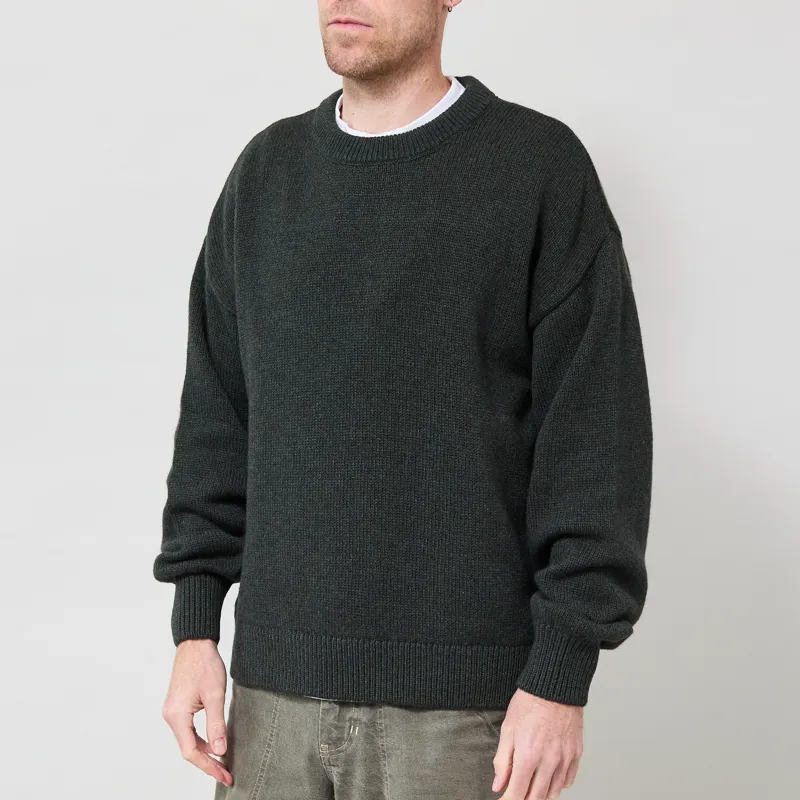 Colorful Standard Oversized Merino Wool Crew Hunter Green-1