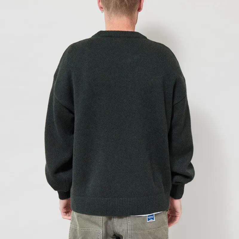 Colorful Standard Oversized Merino Wool Crew Hunter Green-2