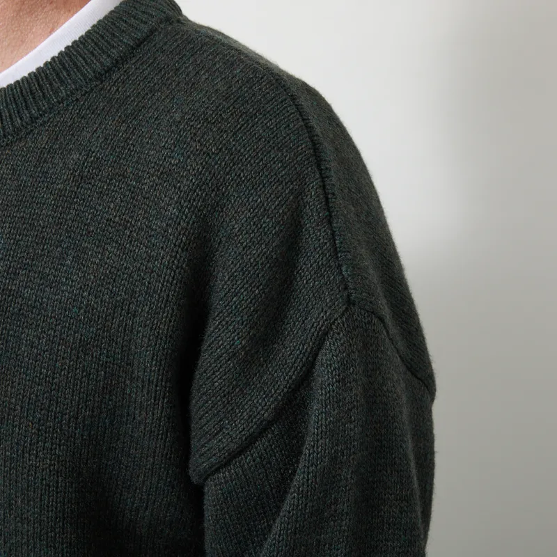 Colorful Standard Oversized Merino Wool Crew Hunter Green-4