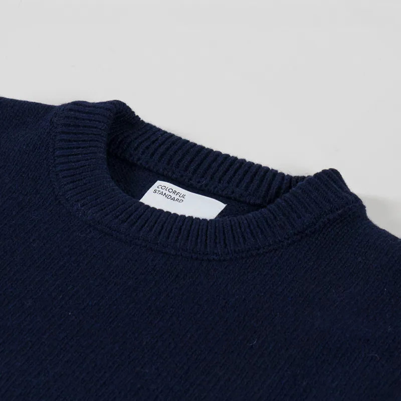 Colorful Standard Oversized Merino Wool Crew Navy Blue-4