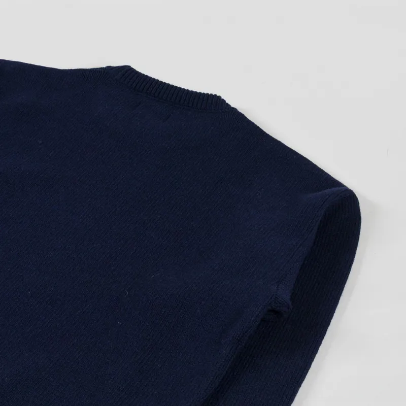 Colorful Standard Oversized Merino Wool Crew Navy Blue-3