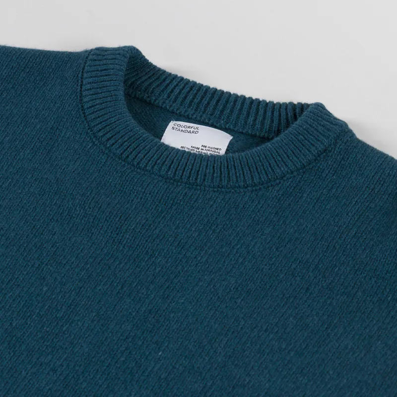 Colorful Standard Oversized Merino Wool Crew Ocean Green-4