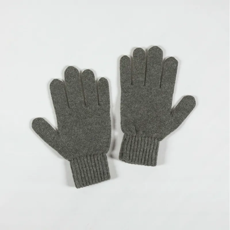 Colorful Standard Womens Merino Wool Gloves Dusty Olive-1