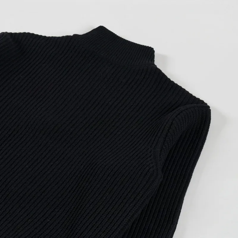 Colorful Standard Merino Quarter Zip Deep Black-3