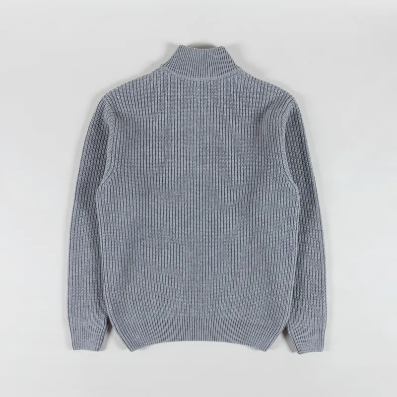 Colorful Standard Merino Quarter Zip Heather Grey-1