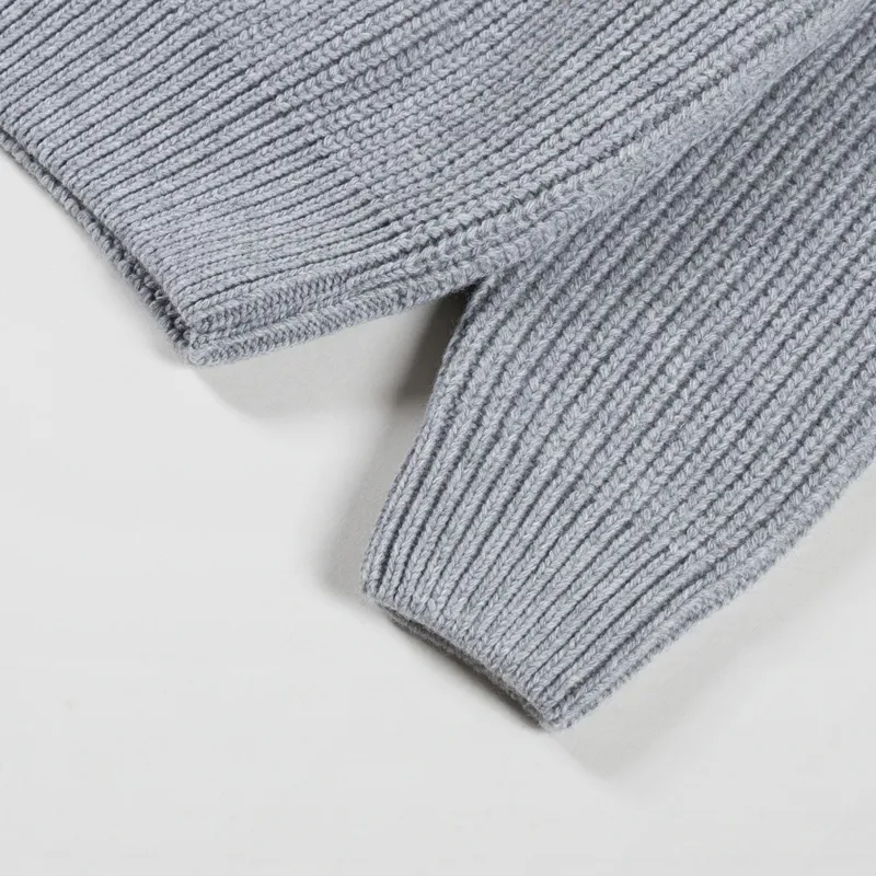 Colorful Standard Merino Quarter Zip Heather Grey-5